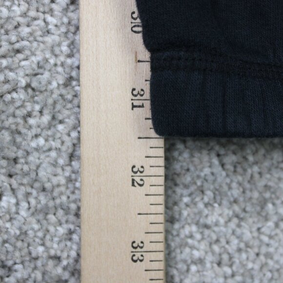 Nike Sweatpants Mens Medium Black Drawstring Fleece Swoosh Joggers w/ 32" inseam - Picture 4 of 12